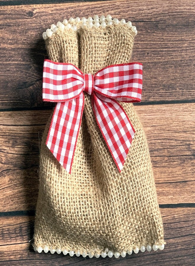 GiftWrap Etc. Red White Gingham Pre-Tied Bows - 3" Wide, Set of 12, Christmas, Buffalo Check Ribbons, Plaid Gift Basket Decor, Wedding Embellishments, Party Favors, Birthday Decorations - Image 2
